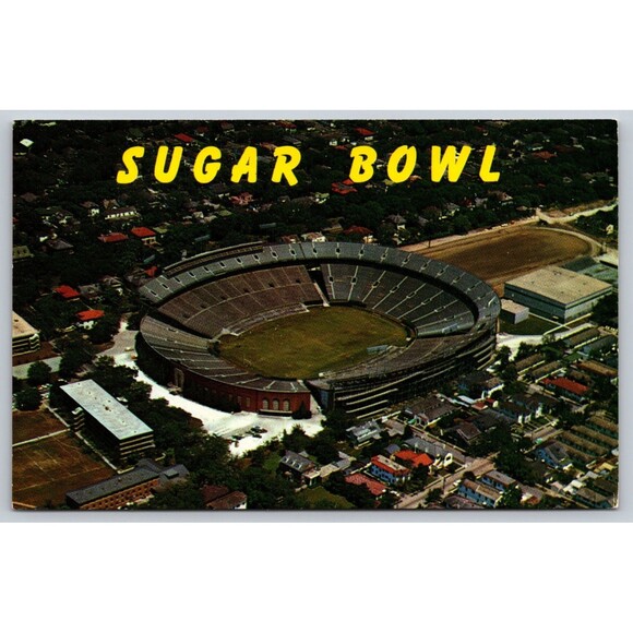 Postcard Louisiana New Orleans Tulane Stadium The Sugar Bowl Vintage c1960s LA - Picture 1 of 2